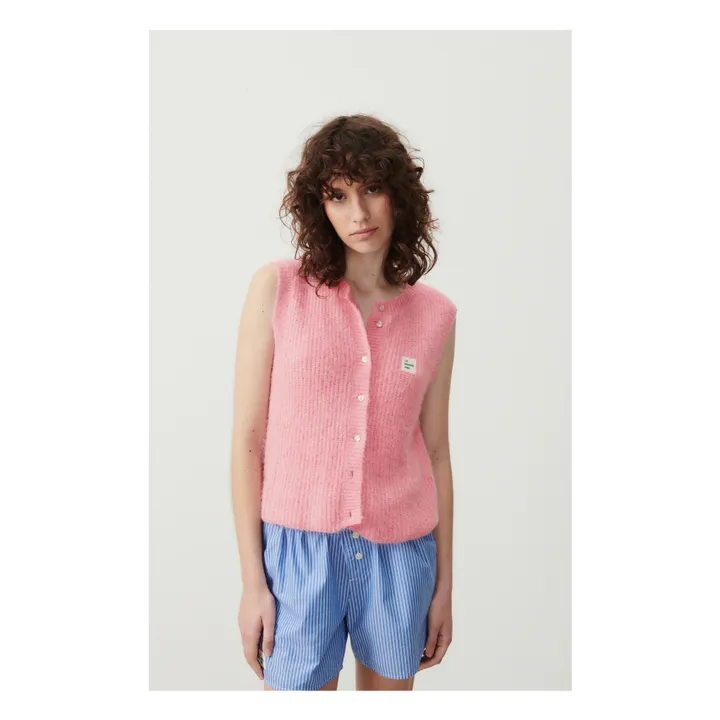 East Alpaca Sleeveless Vest | Marled pink- Product image n°1