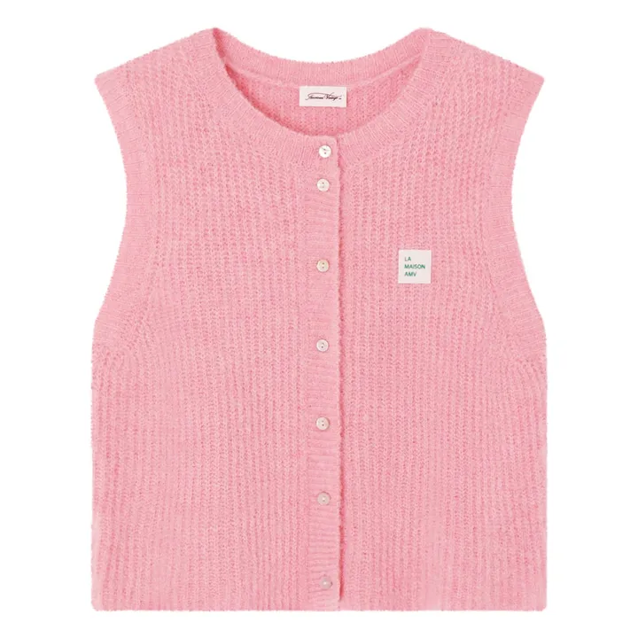 East Alpaca Sleeveless Vest | Marled pink- Product image n°0