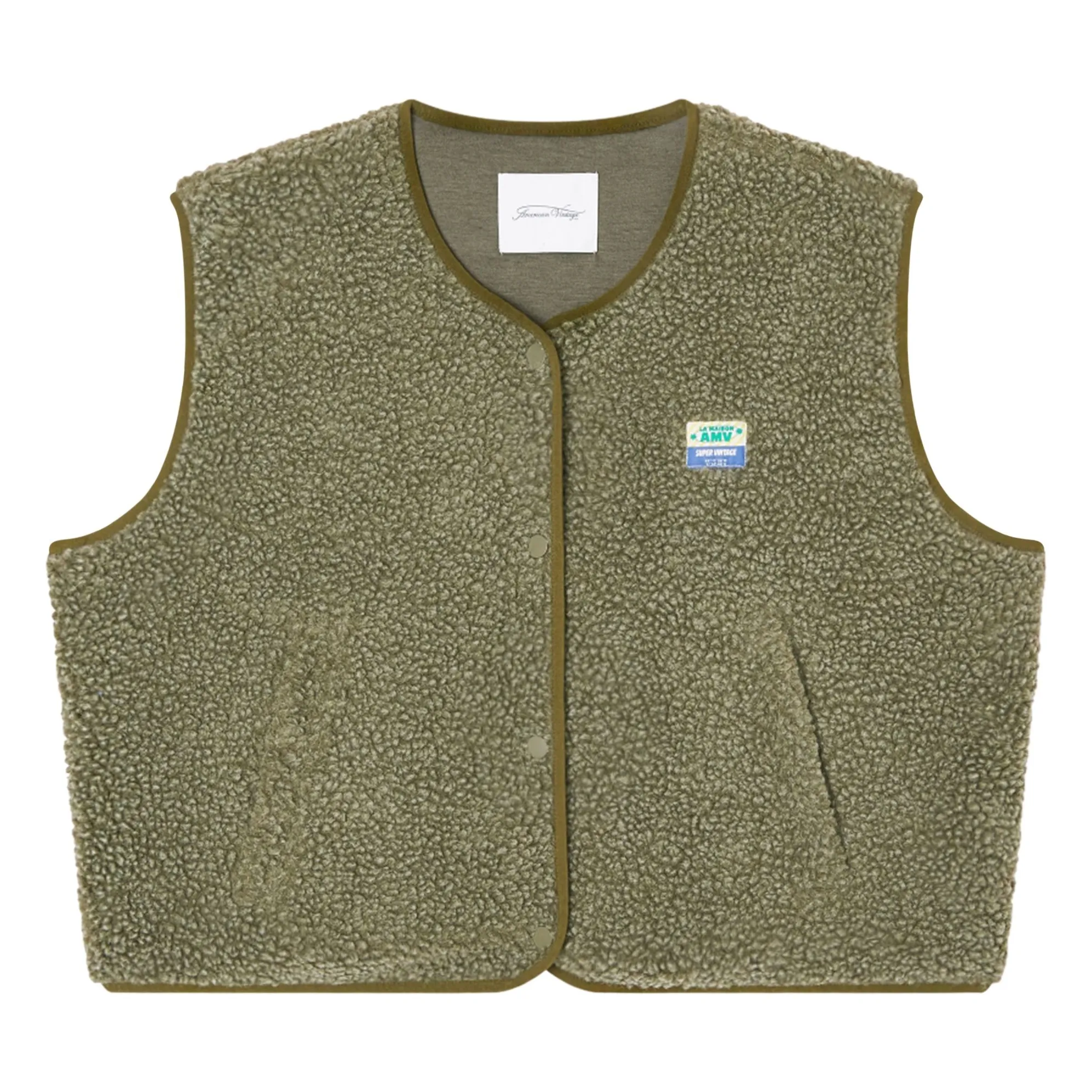 American Vintage Marled Khaki Hoktown Sleeveless Jacket
