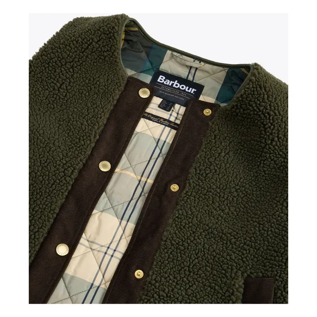 Chaqueta sin mangas Dulsie Shearling | Verde oliva