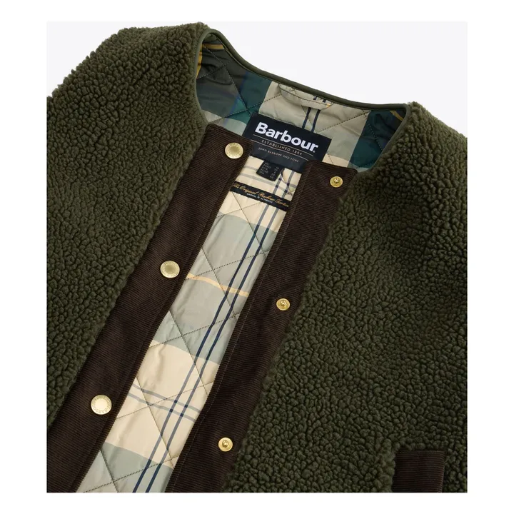 Chaqueta sin mangas Dulsie Shearling | Verde oliva- Imagen del producto n°3