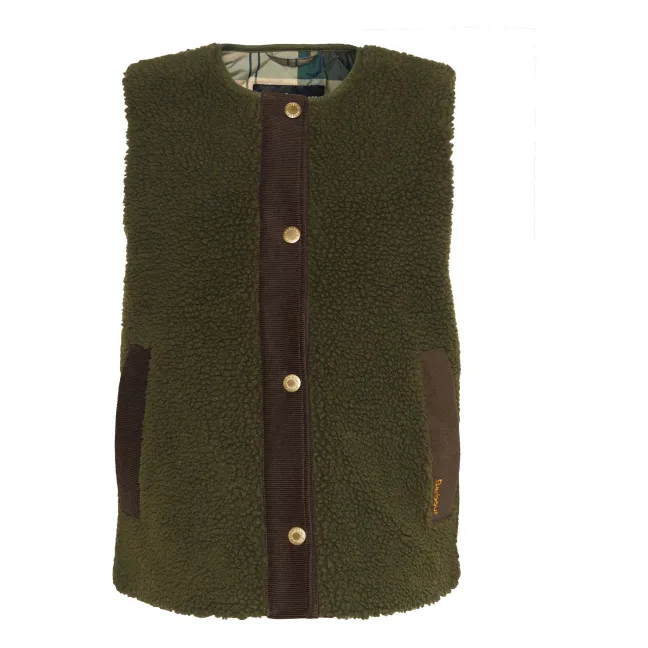 Giacca senza maniche in shearling Dulsie | Verde oliva