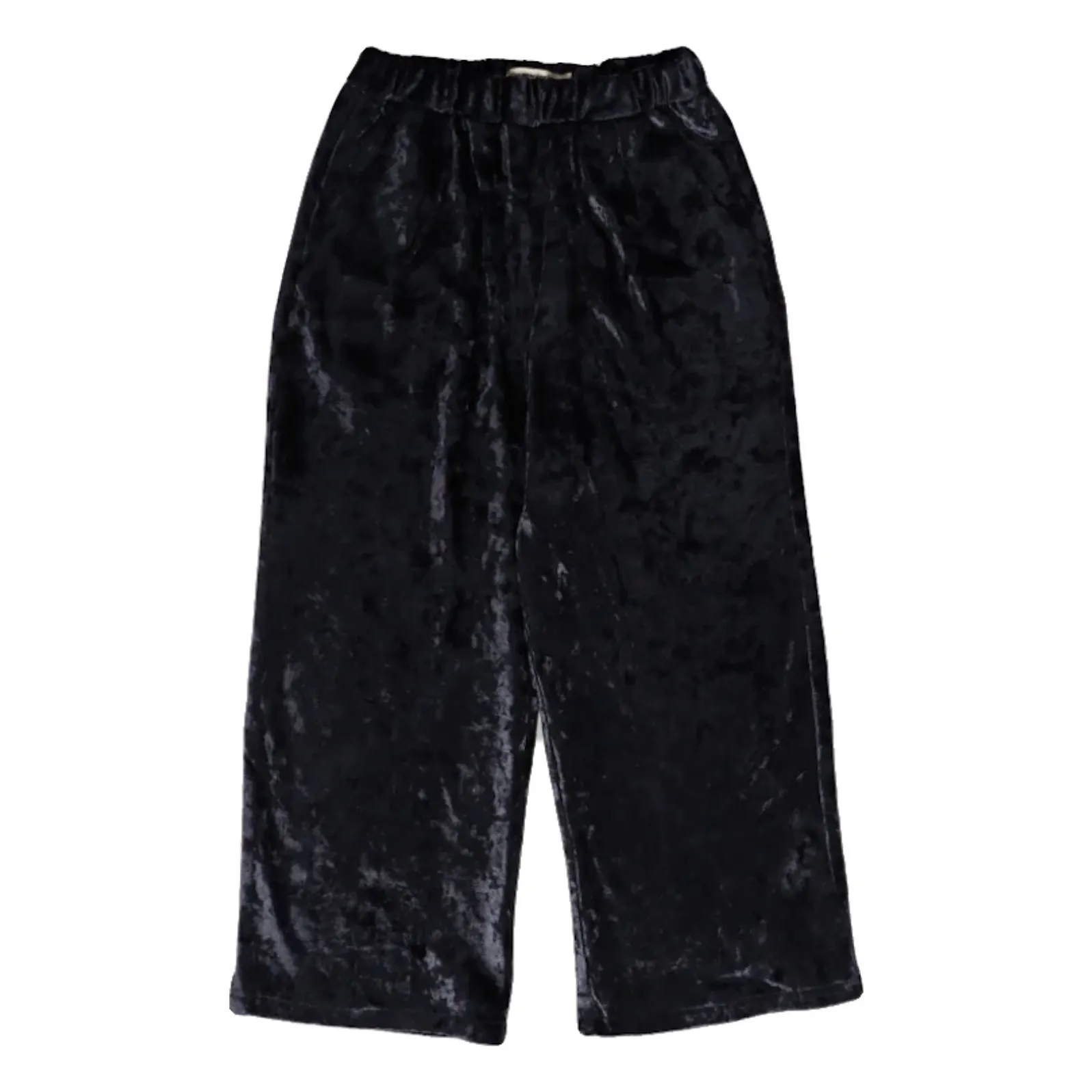 The New Society Midnight Blue Velour Trousers