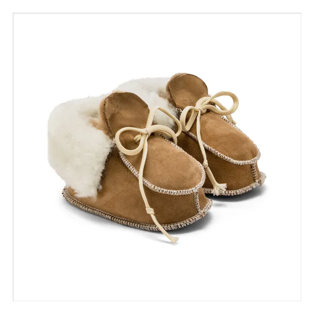Pantofole in pelle di pecora | Beige