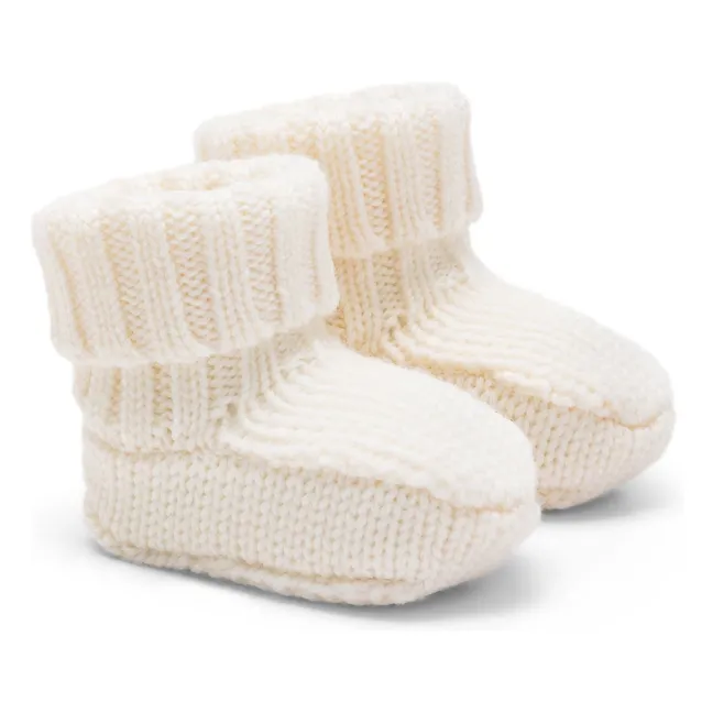 Pantofole in lana merino | Ecru