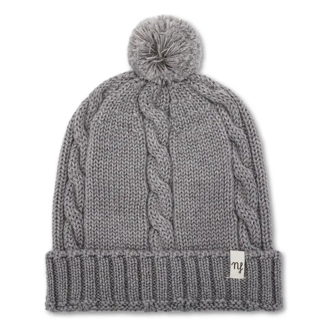 Berretto in lana merino ritorto | Grigio
