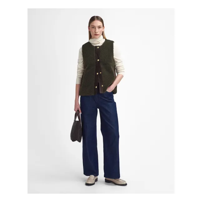 Ärmellose Jacke Dulsie Shearling | Grünolive