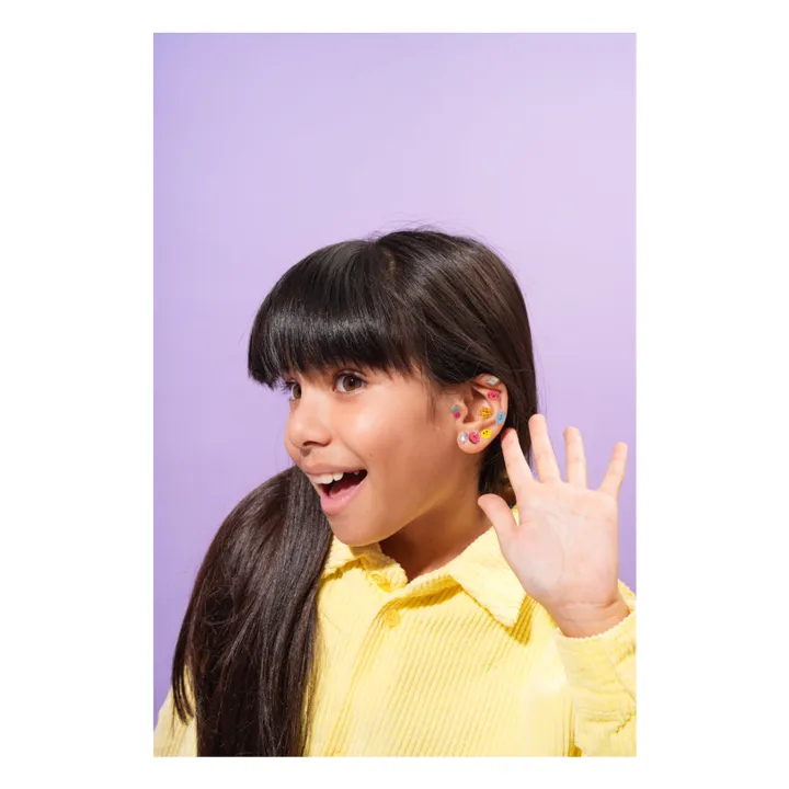 Kawaii self-adhesive earrings | Orange- Product image n°3