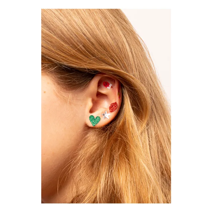 Kawaii self-adhesive earrings | Orange- Product image n°0