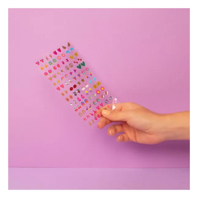 Lily self-adhesive earrings | Pink