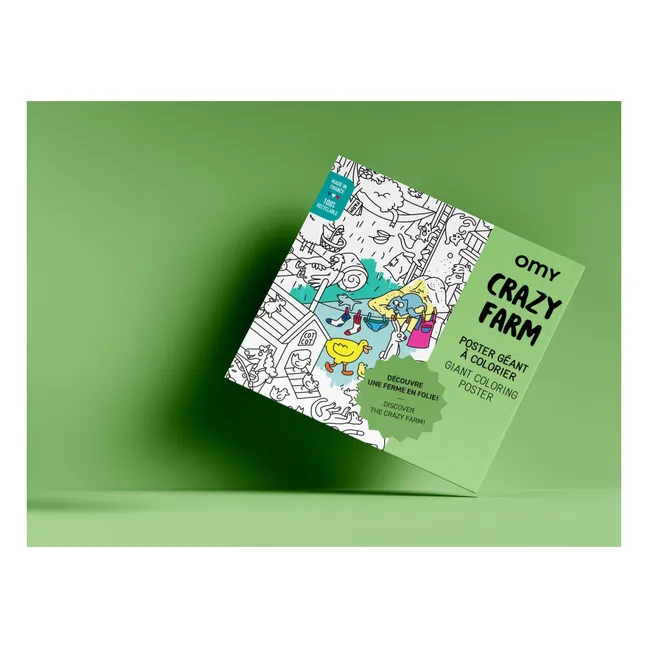 Poster Géant Crazy Farm | Vert