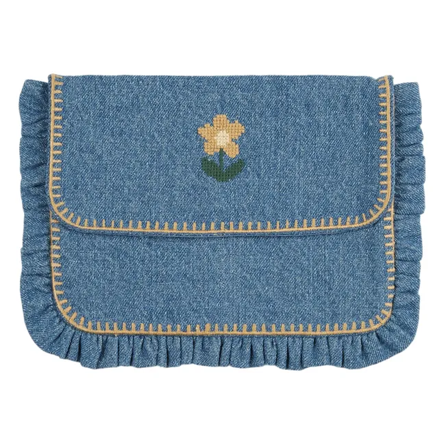 Cross stitch pouch | Denim