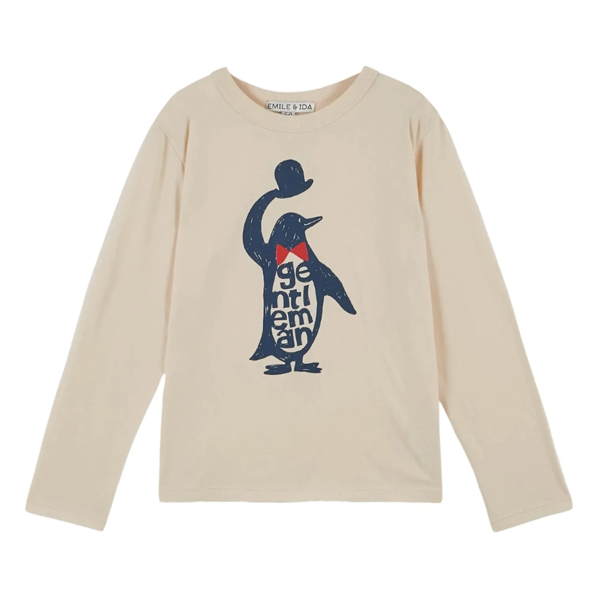 Emile Et Ida Ecru Penguin T-Shirt