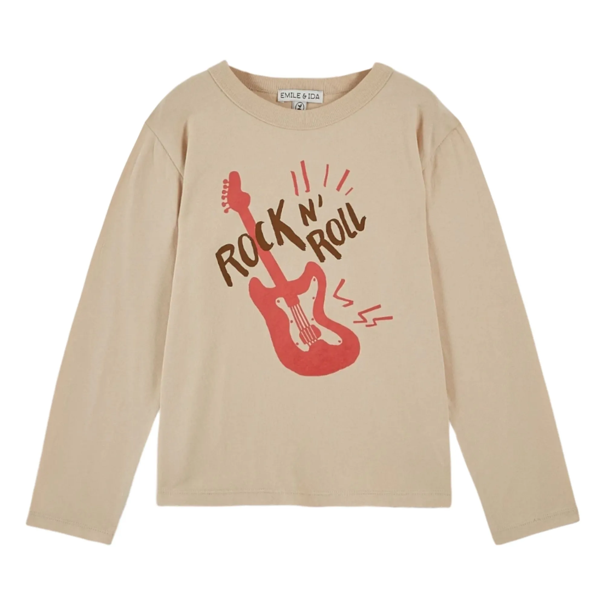 Emile Et Ida Ecru Rock'n'roll T-Shirt