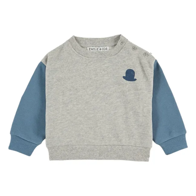 Zweifarbiges Sweatshirt | Blau