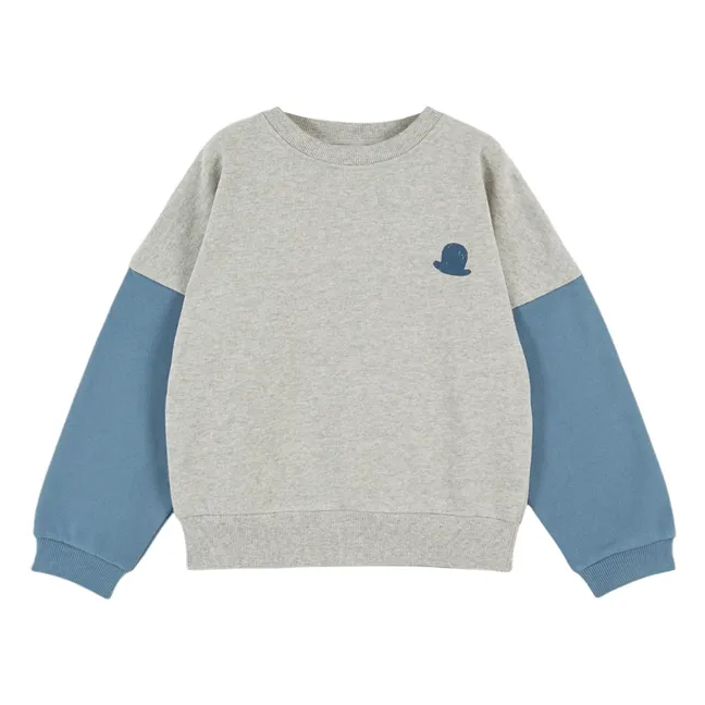 Zweifarbiges Sweatshirt | Blau