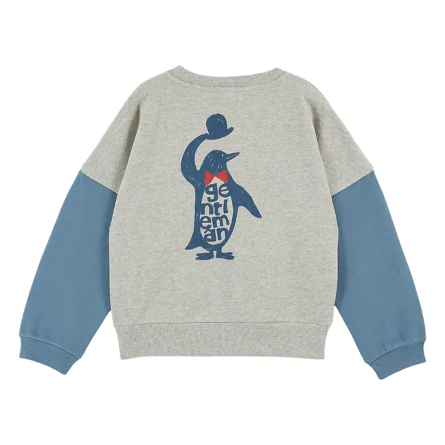 Zweifarbiges Sweatshirt | Blau