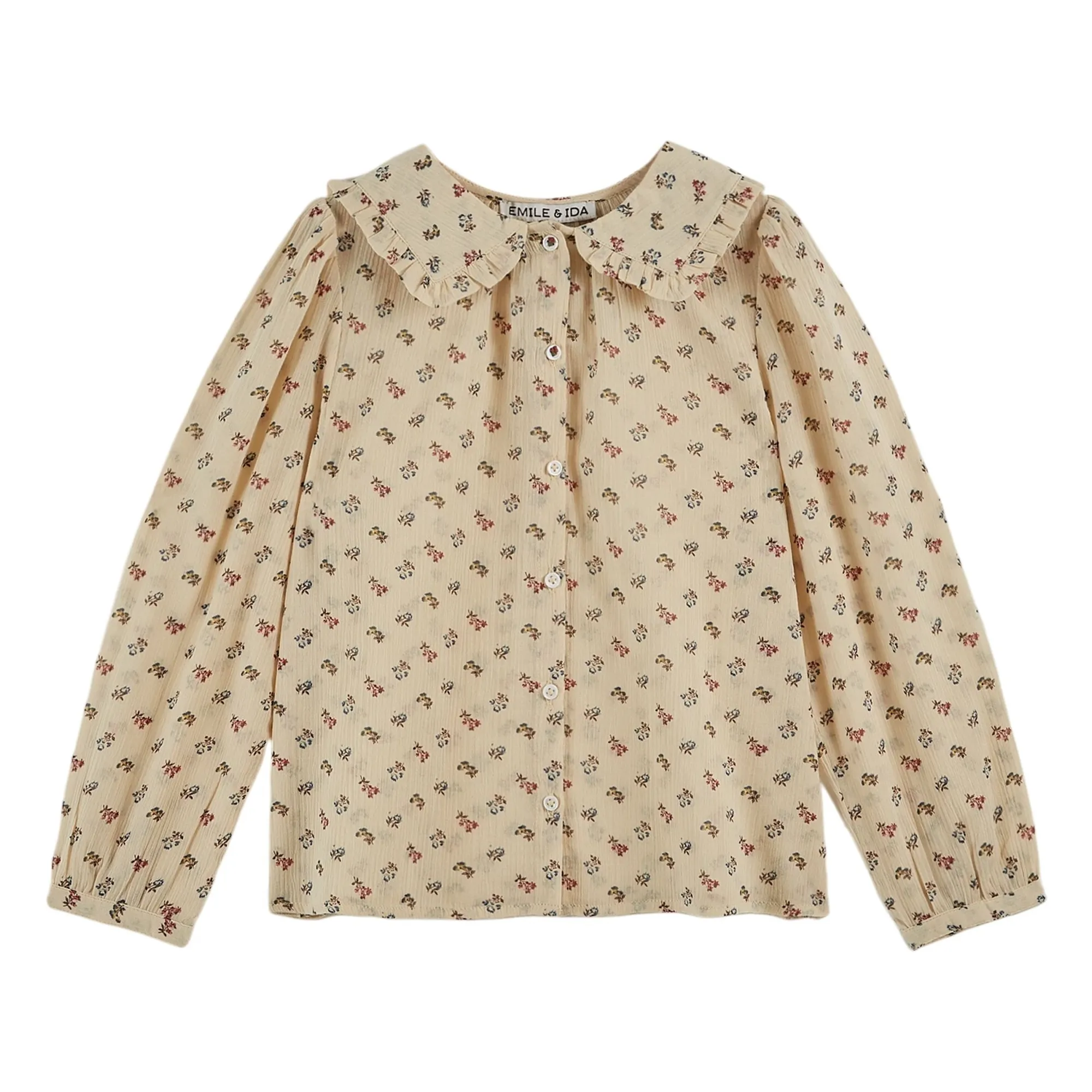 Emile Et Ida Girls Vanilla Sorgue Fleurie Blouse