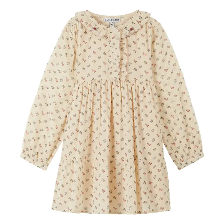 Robe Sorgue Fleurie | Vanille- Image produit n°0