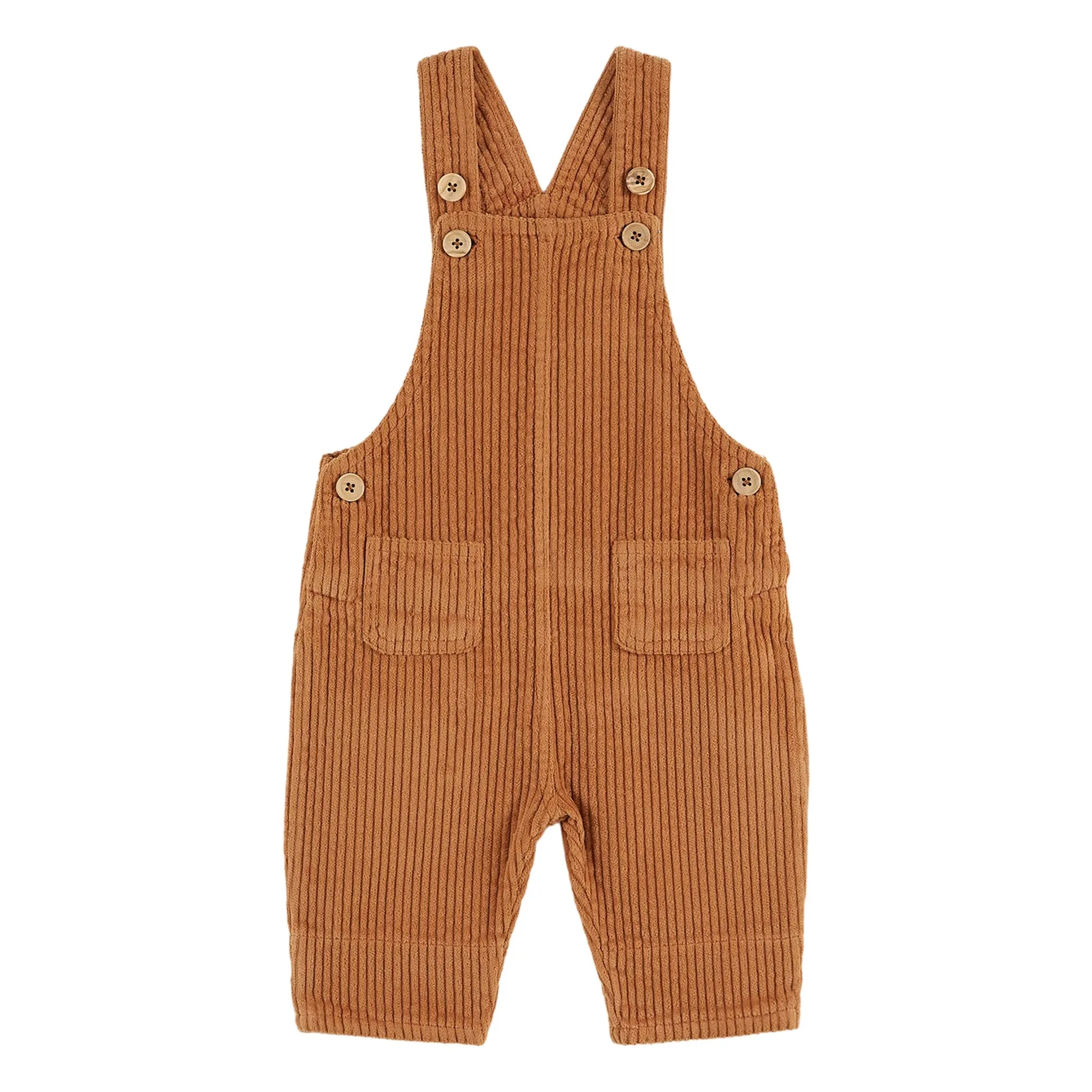 Emile Et Ida Caramel Corduroy Dungarees