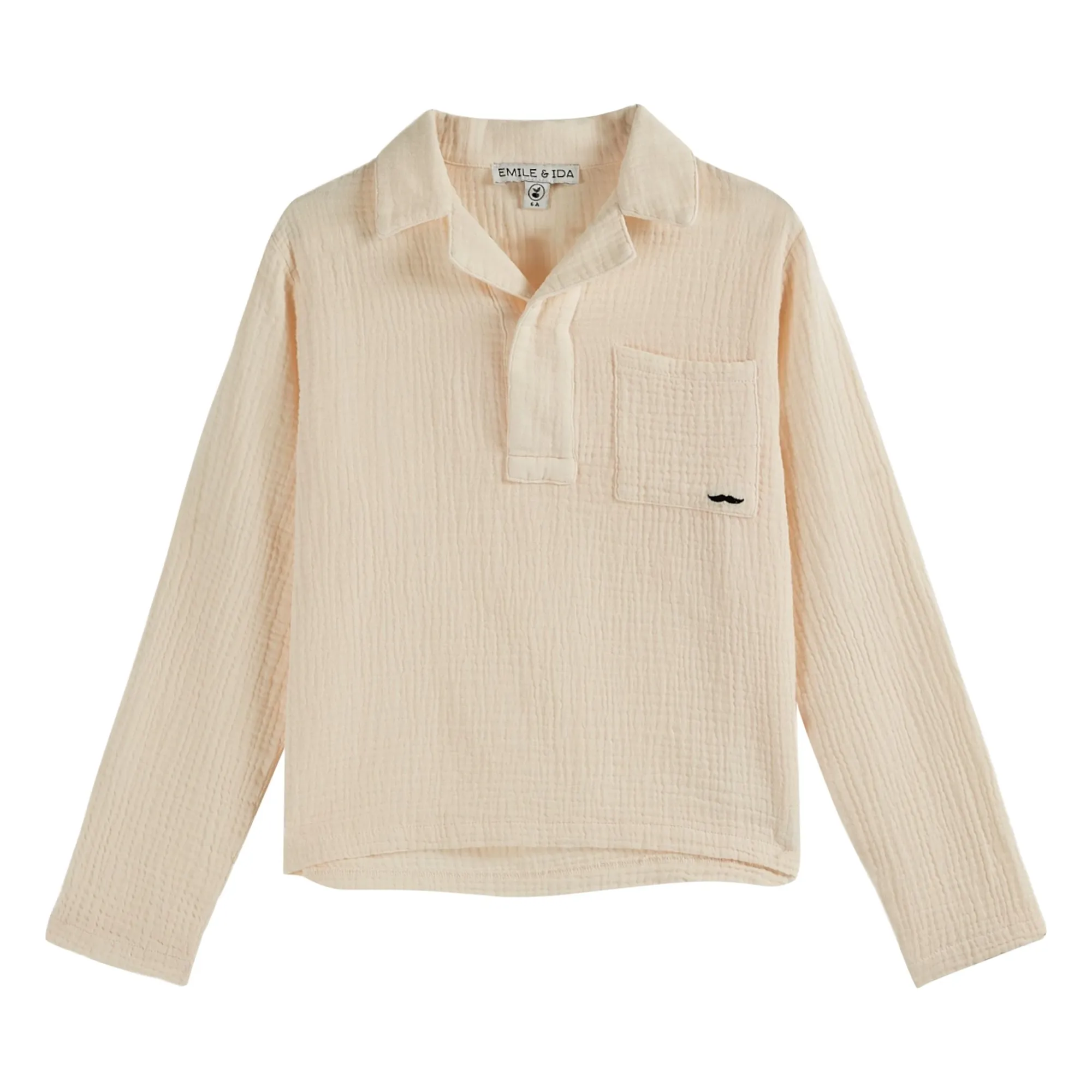 Emile Et Ida Ecru Kurta Cotton Gauze Mustache