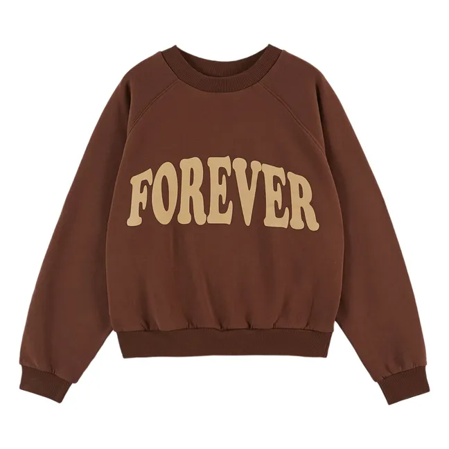 Felpa in cotone organico Anisa Forever | Marrone