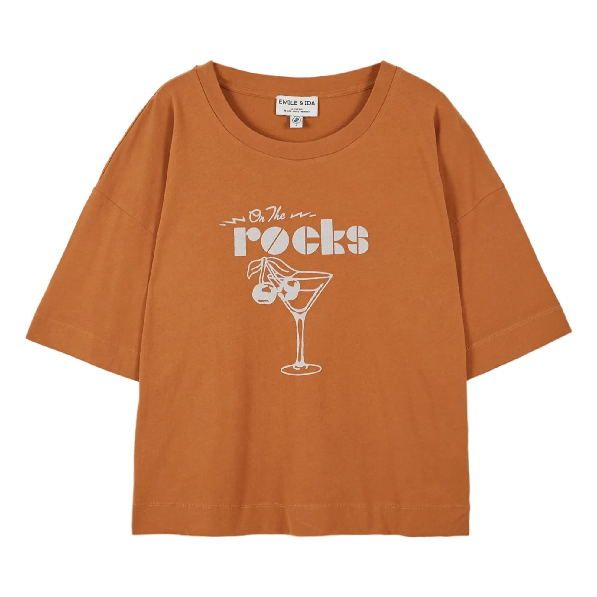 Emile Et Ida Tumeric Andy On The Rocks Organic Cotton T-Shirt