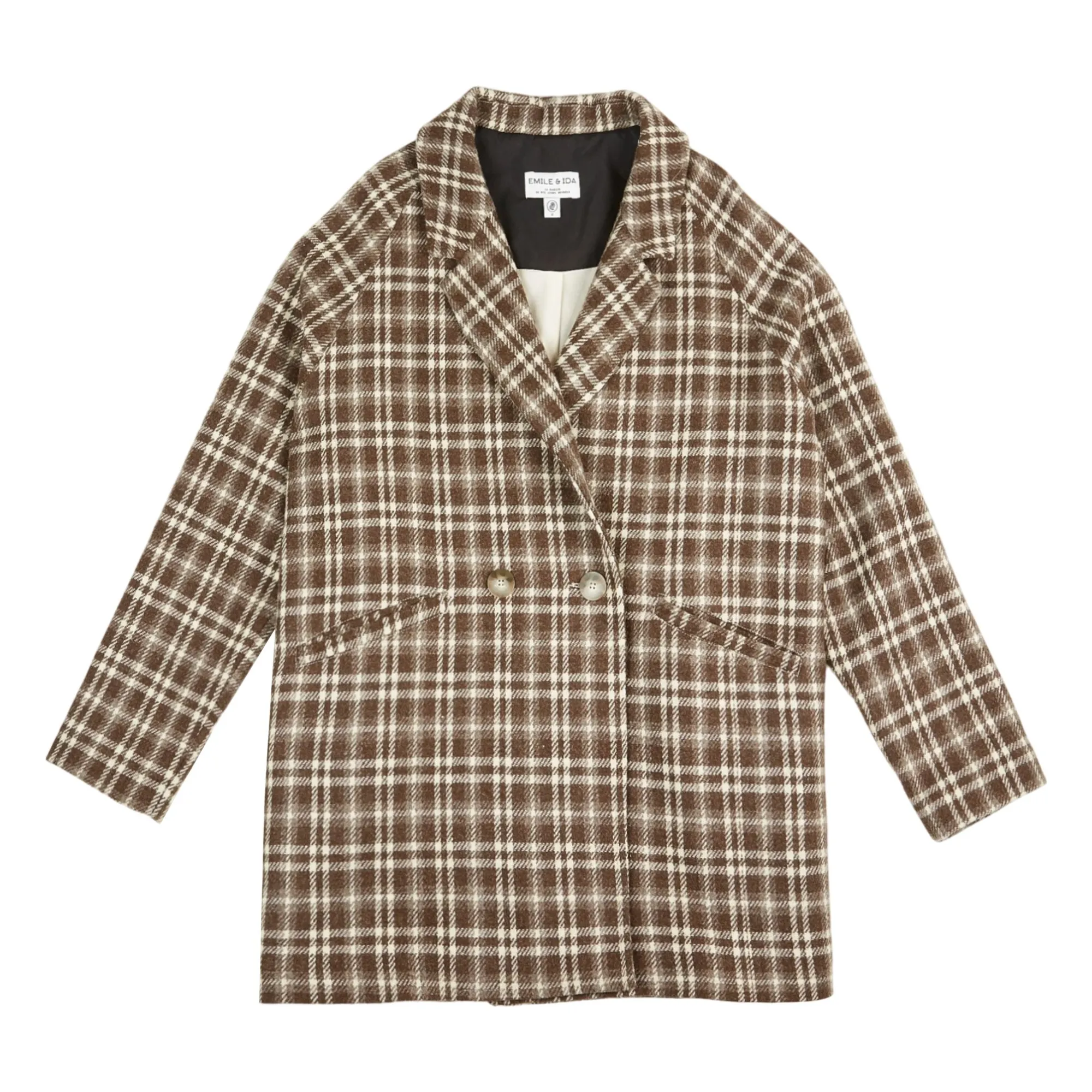 Emile Et Ida Chocolate Aime Laine Coat