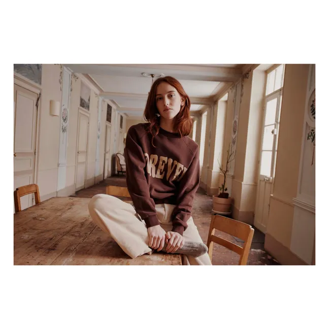 Felpa in cotone organico Anisa Forever | Marrone