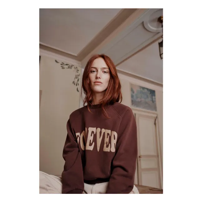 Felpa in cotone organico Anisa Forever | Marrone