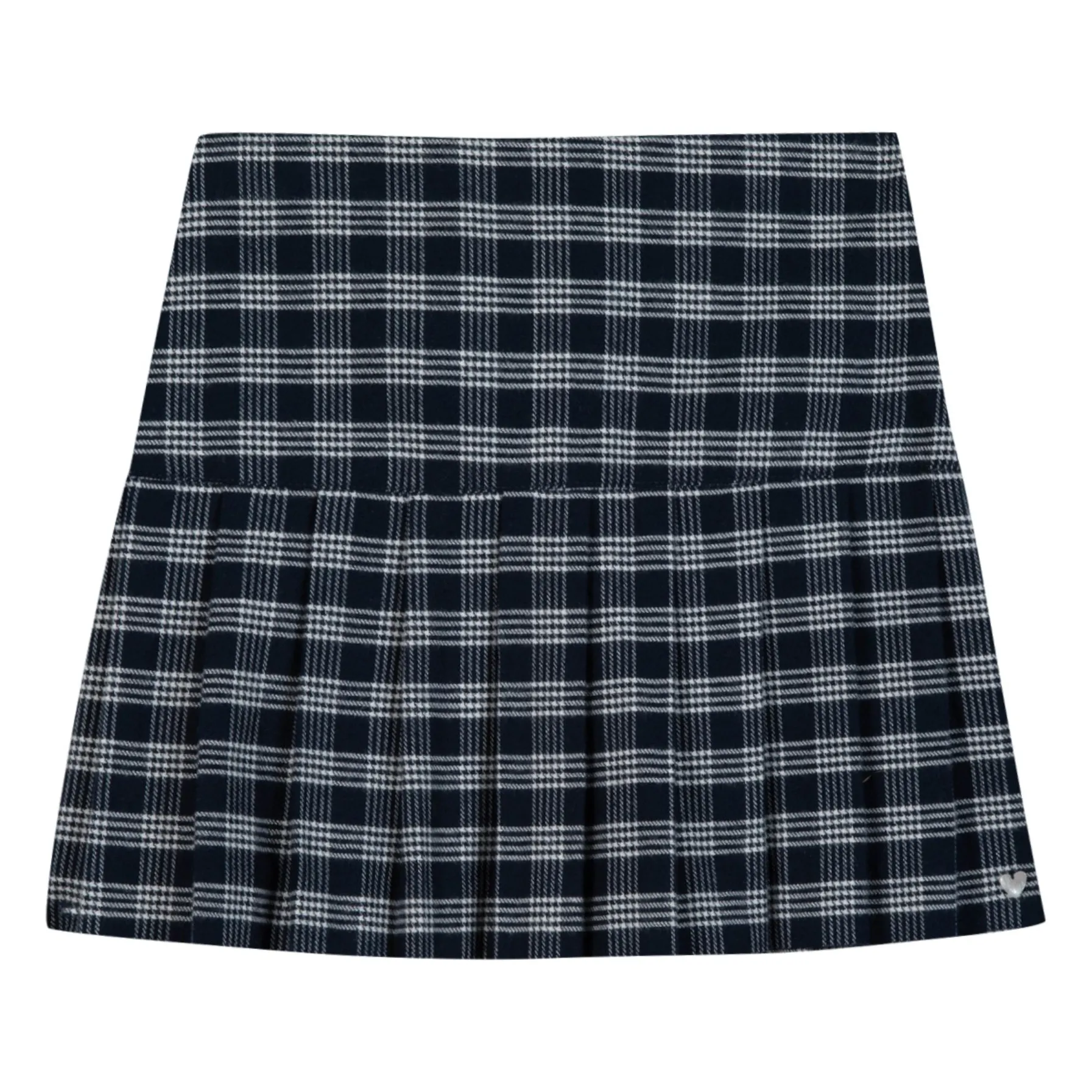 Tartine Et Chocolat Girls Navy Blue Checkered Skirt