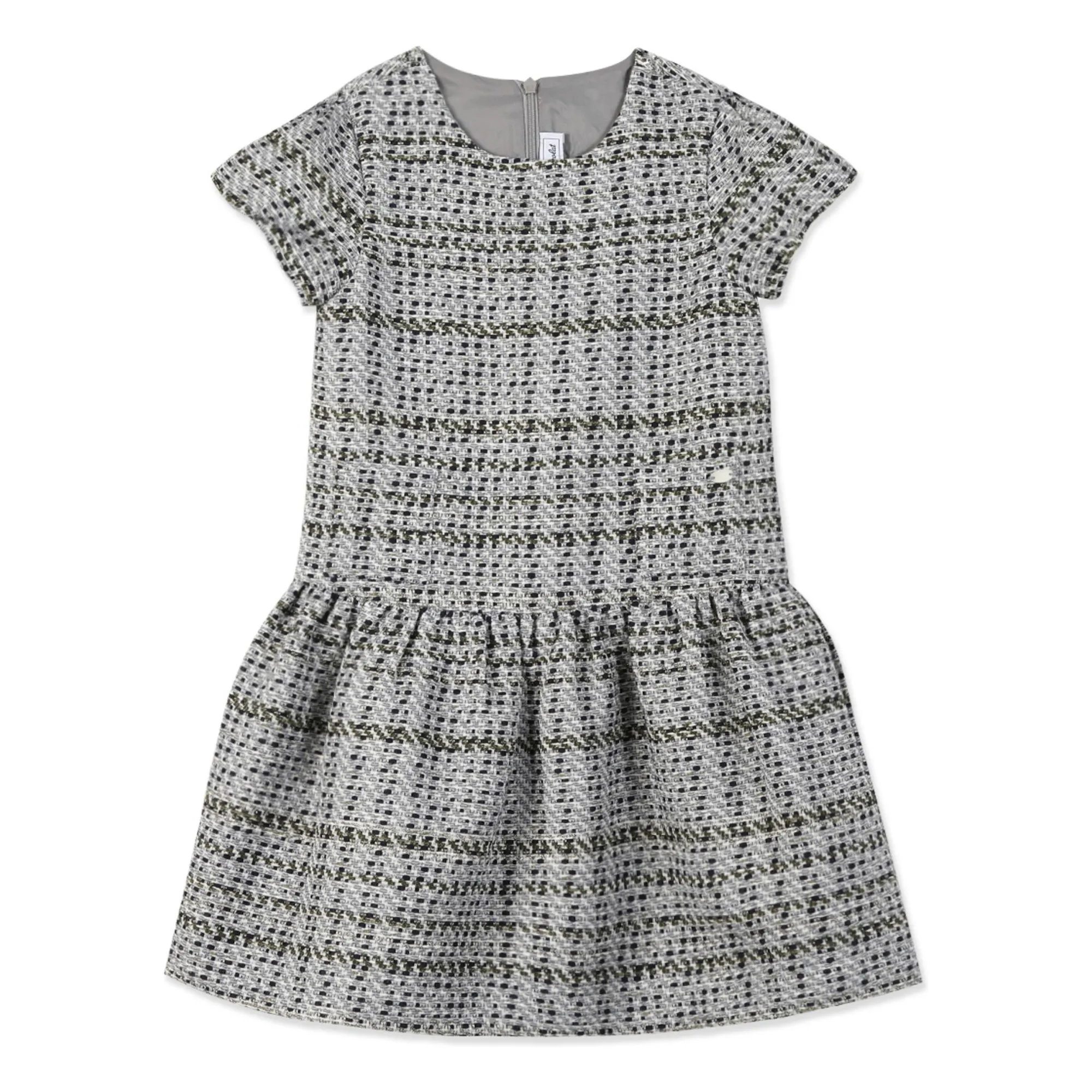 TWEED BUTTON-UP DRESS