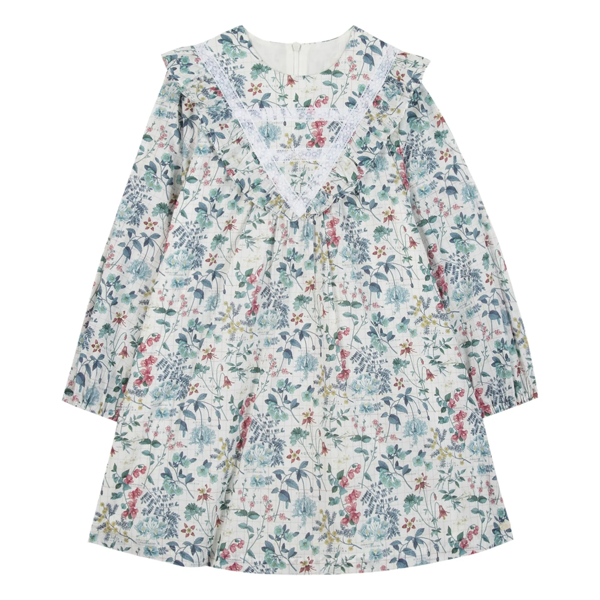 Tartine Et Chocolat Girls Ivory Flower Dress