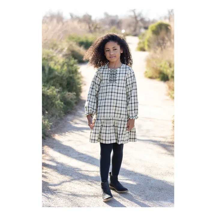 Carreaux Dress | Ecru- Product image n°1