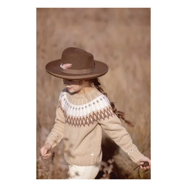 Fair Isle Sweater Cottagecore Outfits for Women Fairisland Jacquard Wool Sweater Women's round Neck Thickened Sweater Puff Sleeve Sweater
