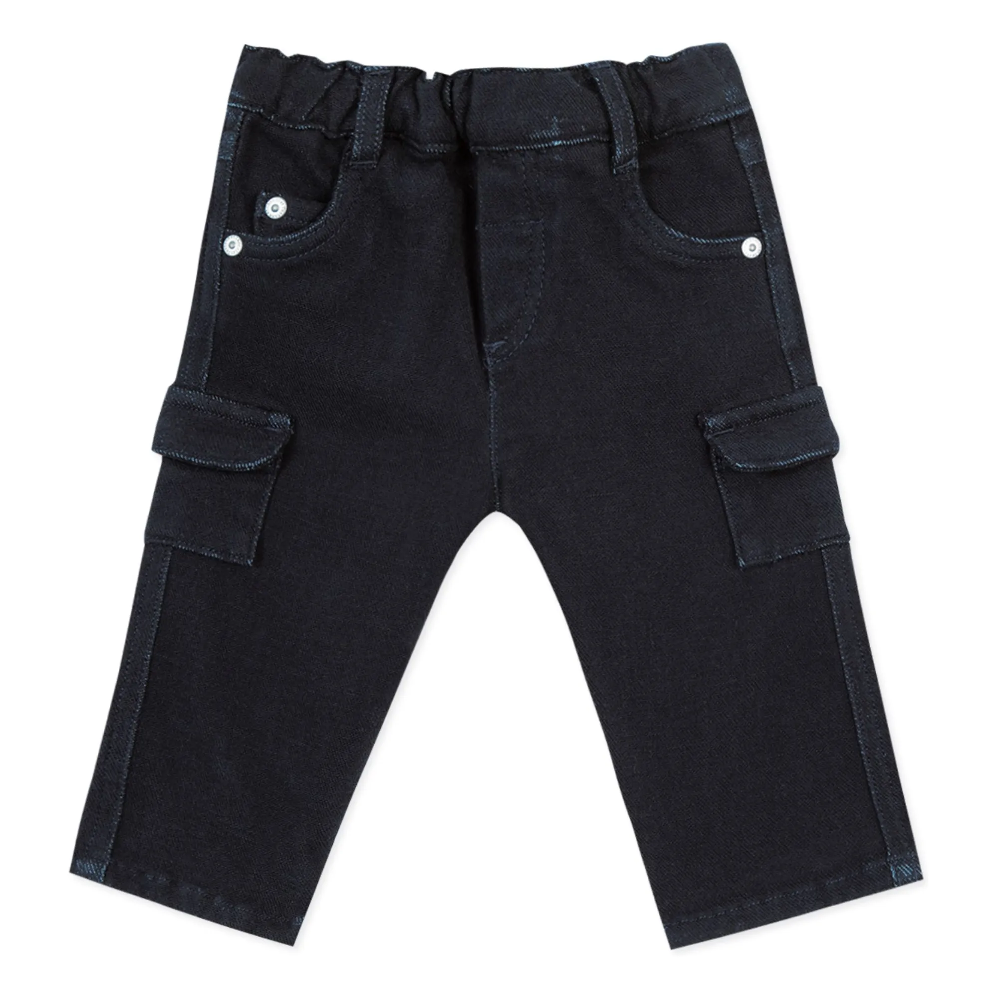 Tartine Et Chocolat Men's Navy Blue Baby Cargo Pants