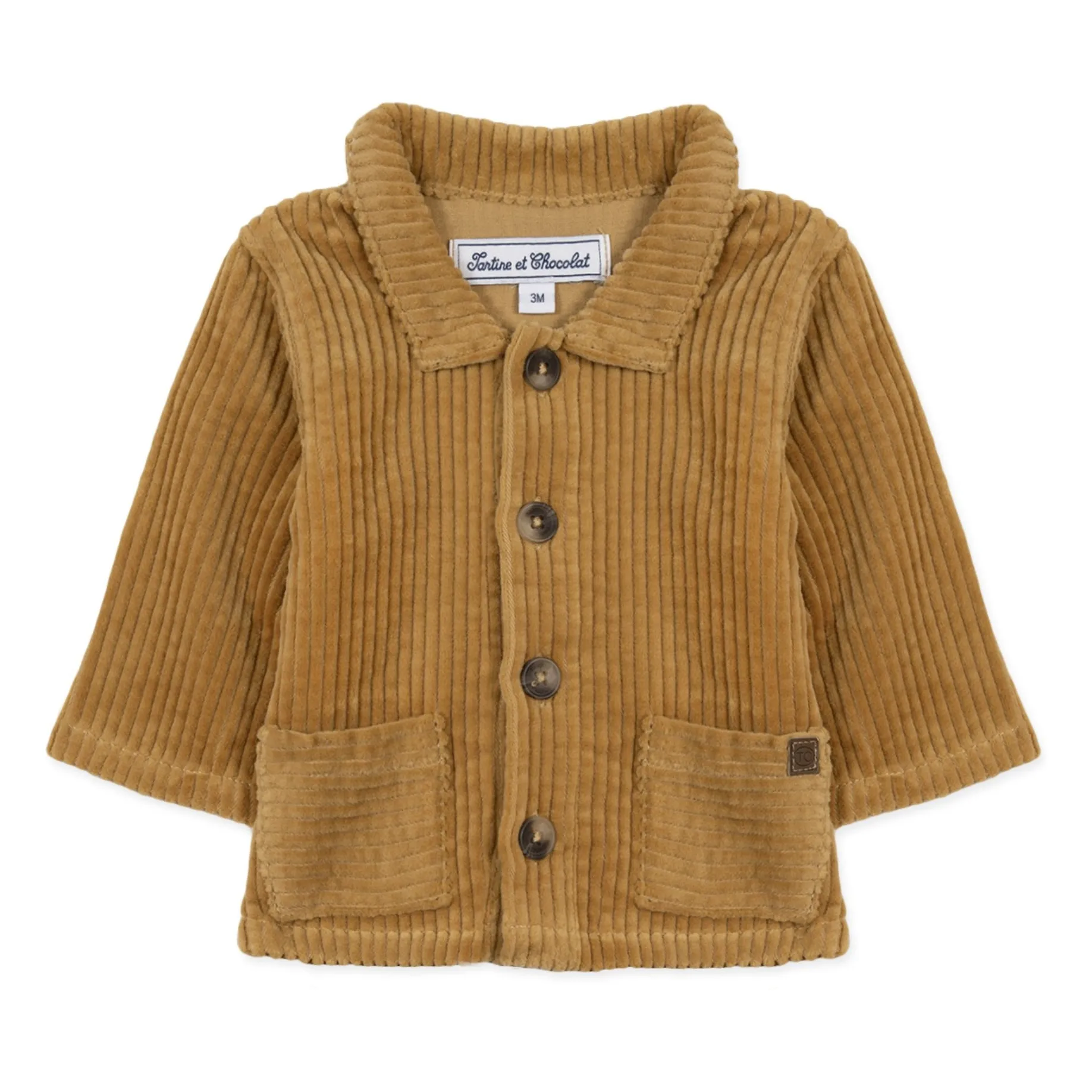 Tartine Et Chocolat Boys Mustard Corduroy Overshirt