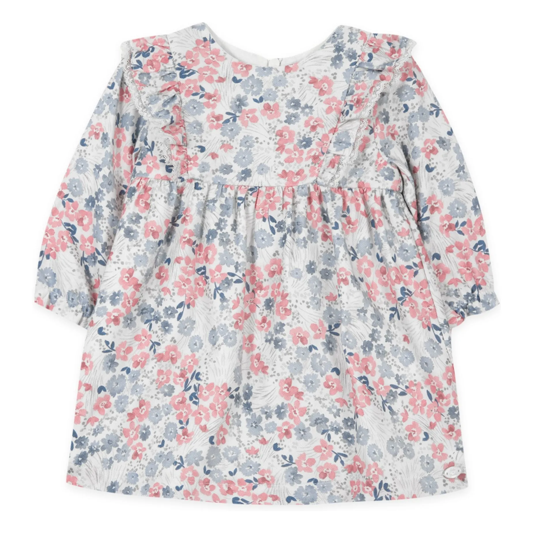 Tartine Et Chocolat Girls Ecru Floral Dress
