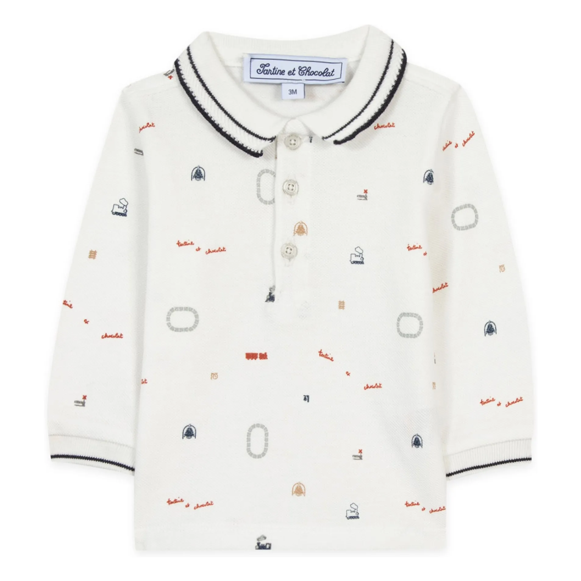Tartine Et Chocolat Men's Ecru Polo Globe Baby Walker