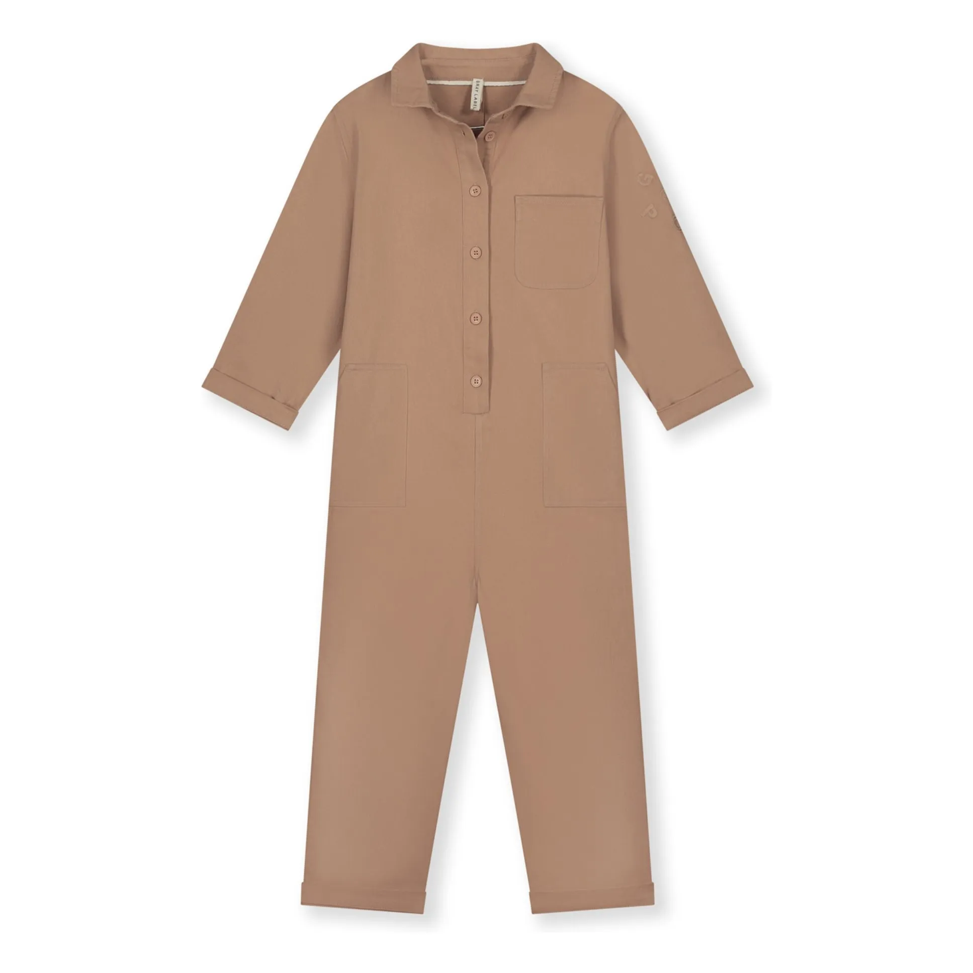 Gray Label Dusty Pink Button-Down Twill Jumpsuit