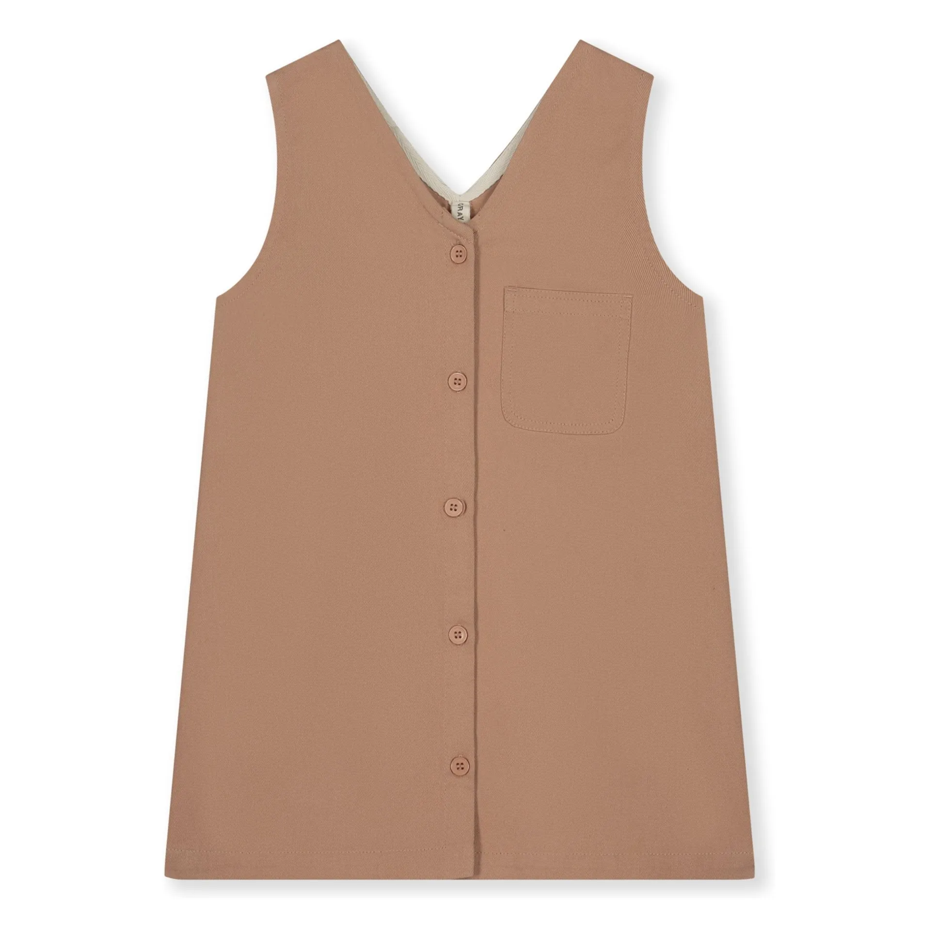 Gray Label Dusty Pink Sleeveless Buttoned Twill Dress