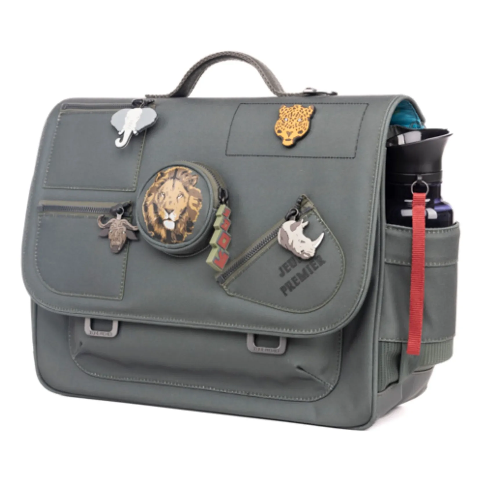 Cartable Midi Big Five | Khaki- Image produit n°2