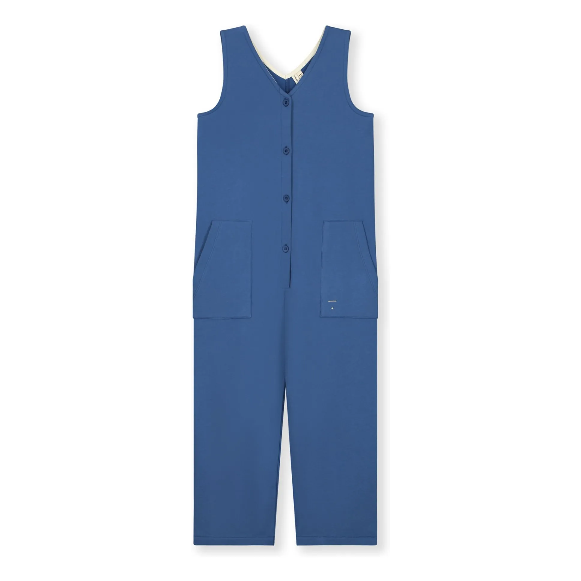 Gray Label Blue Button-Down Jumpsuit