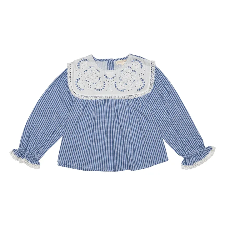 Blouse Henriette Vichy | Bleu- Image produit n°0
