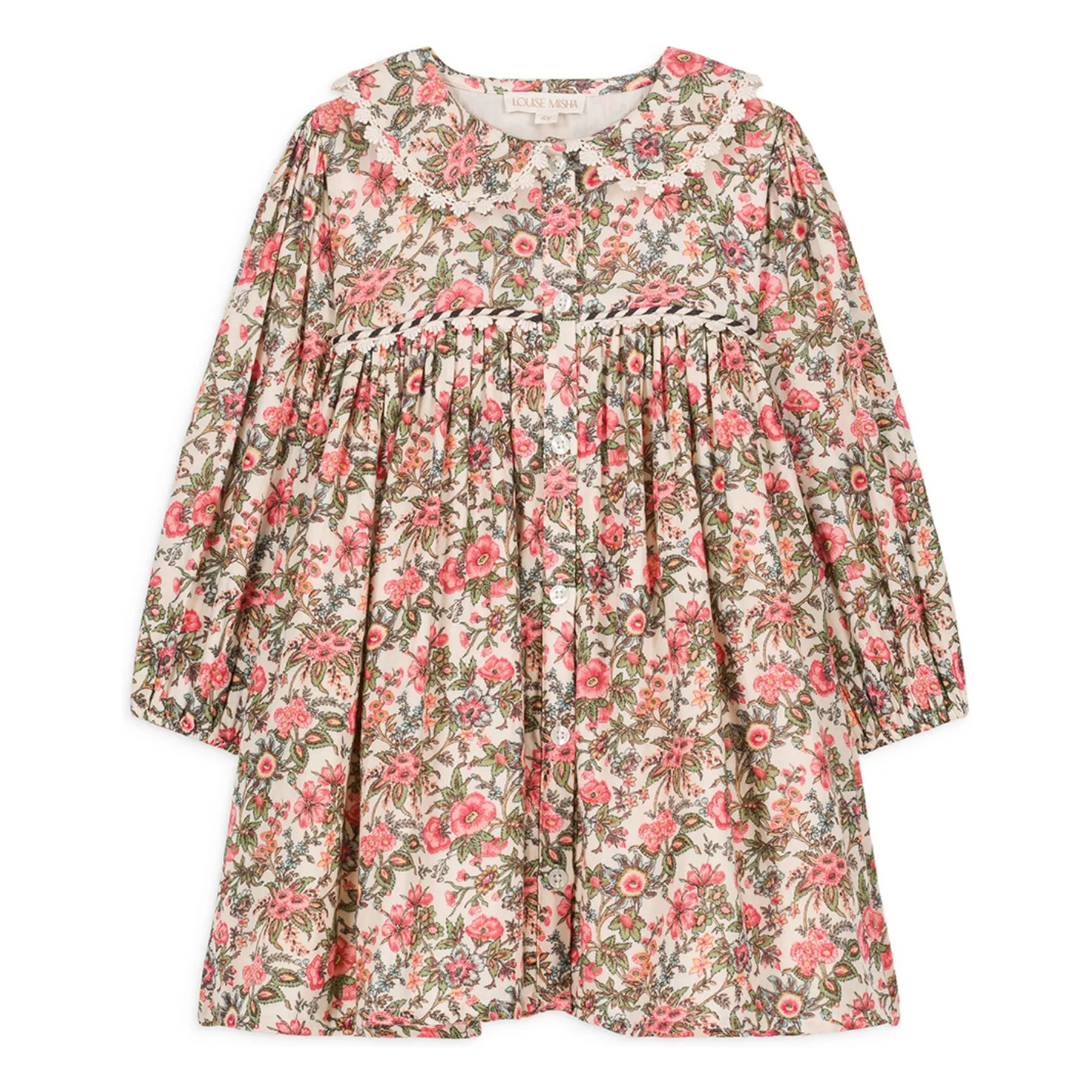 Louise Misha Pink Marlotta Cotton Gauze Dress