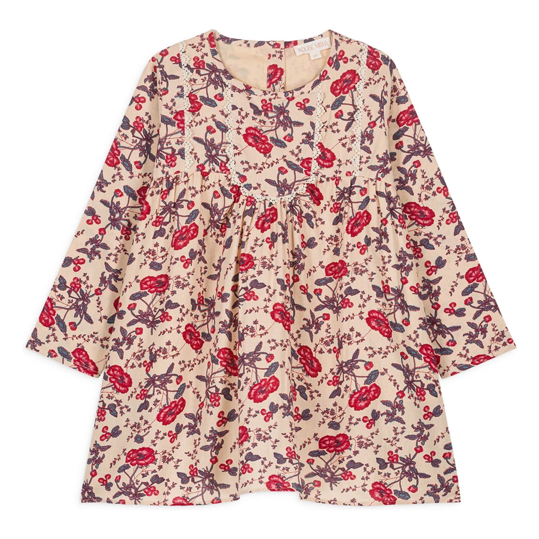 Louise Misha Ecru Roulotta Fleurie Dress