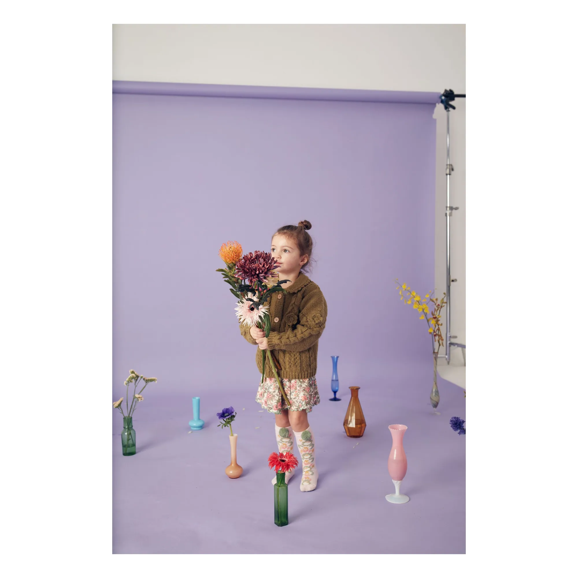 Chaussettes Chelie Pompons | Rose pâle- Image produit n°2