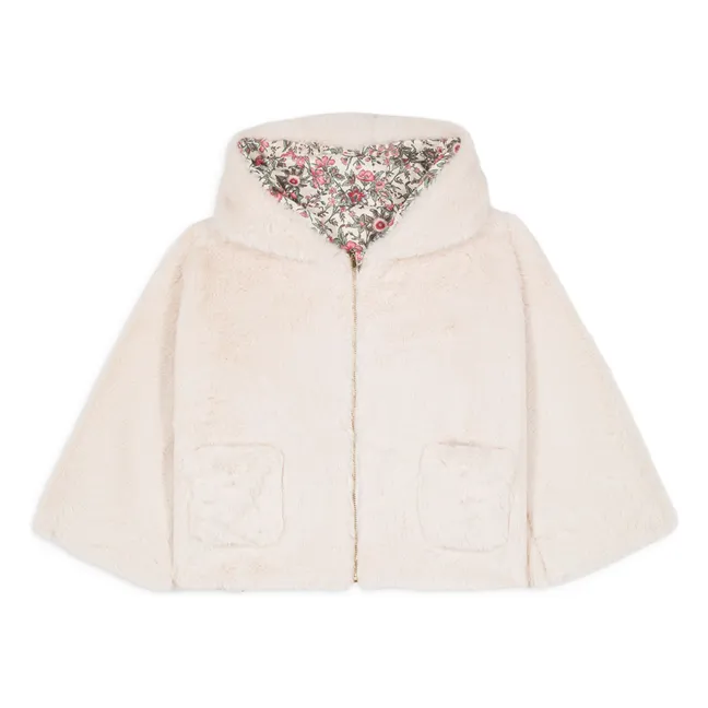 Reversible Felvet Water Repellent Coat | Ecru