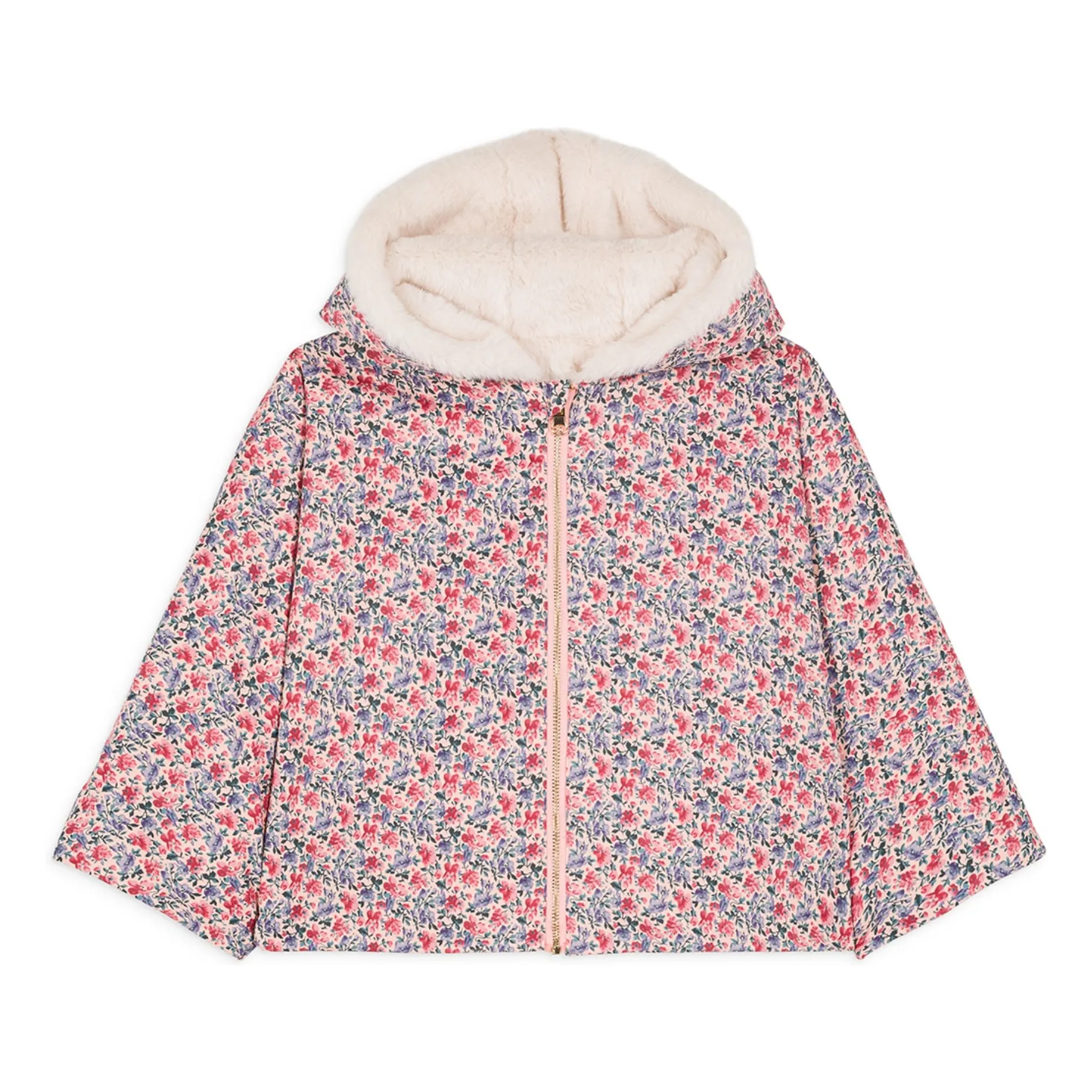 Reversible Felvet Water Repellent Coat | Pink- Product image n°1