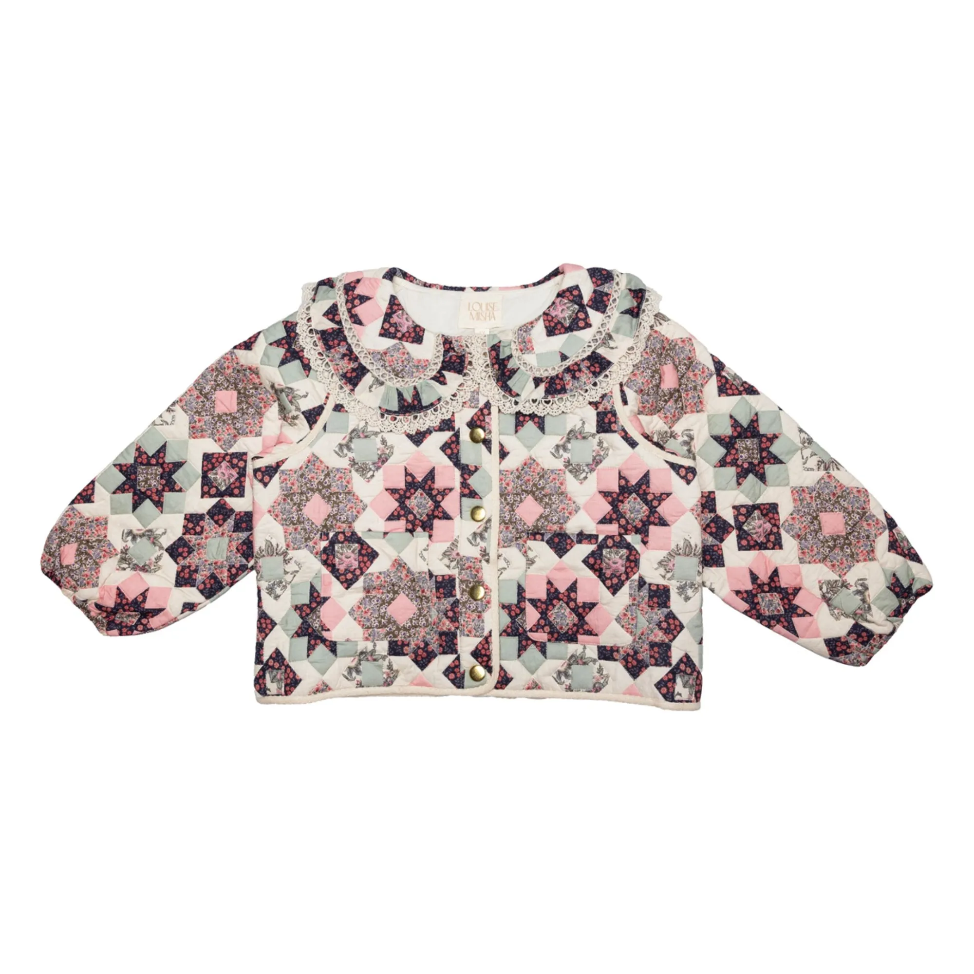 Louise Misha Pink Joulia Quilted Jacket